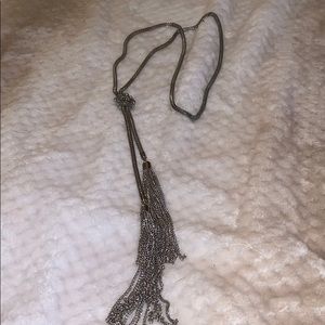 Silver Dangle Statement Necklace